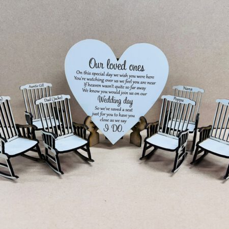 Personalised Heart with Chairs