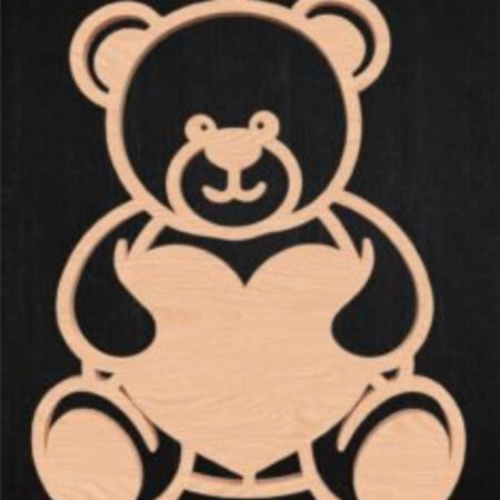 Teddy with Heart Hanger