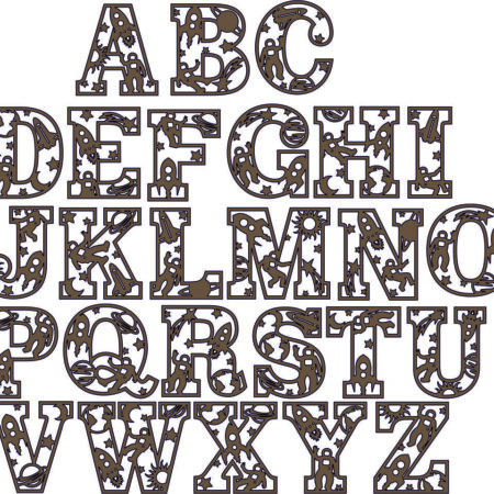 Space Themed Layered Letters