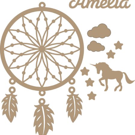 Personalised Unicorn Dreamcatcher.