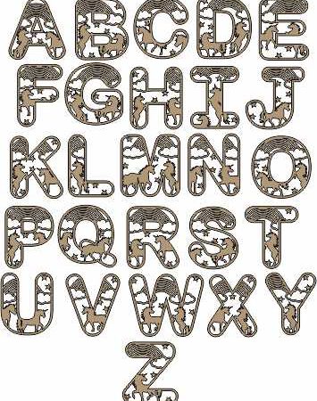 Unicorn Themed Layered Letters
