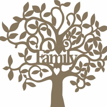 Tree With Wording Family Built in