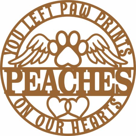 Paw Prints on out Hearts Hoop