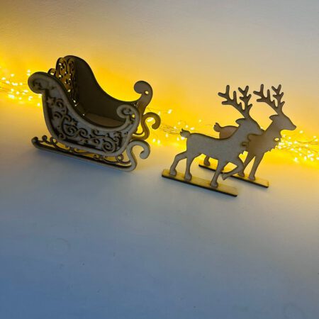 Sleigh and Reindeer Set