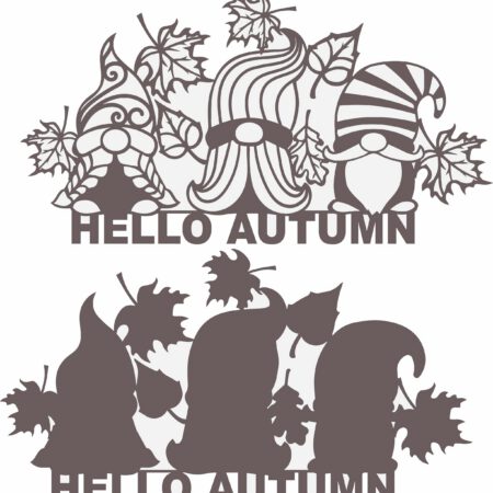 Hello Autumn Gnome Sign