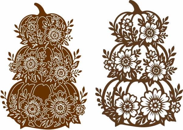 Pumpkin and Flower Stacks
