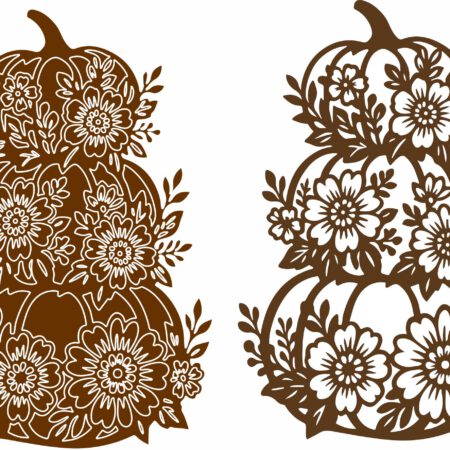 Pumpkin and Flower Stacks