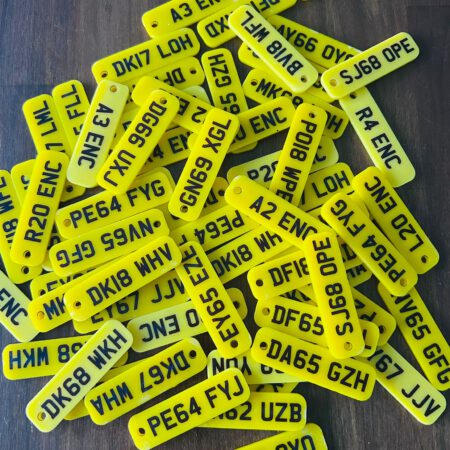 Number Plate Keyring Printed
