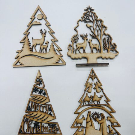 Christmas Silhouette Trees choice of 4