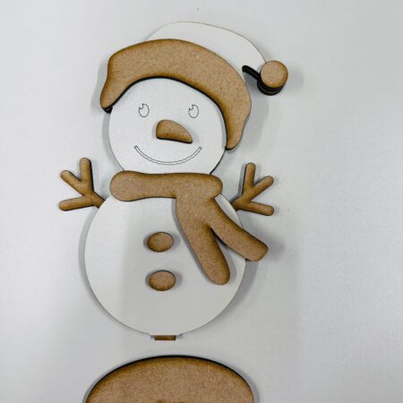 Layered Snowman on stand