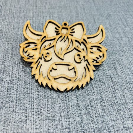 Layered Highland Cow Hanger