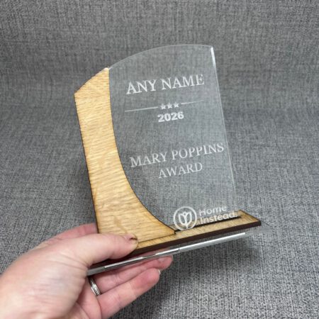 Personalised Awards acrylic and oak
