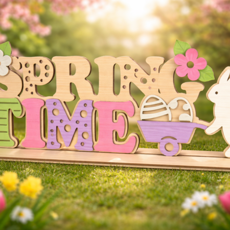 Spring Time Sign with rabbit