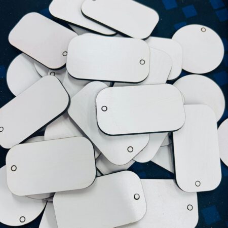 White Wood Keyrings