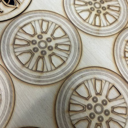 Oak Car Wheel Coaster