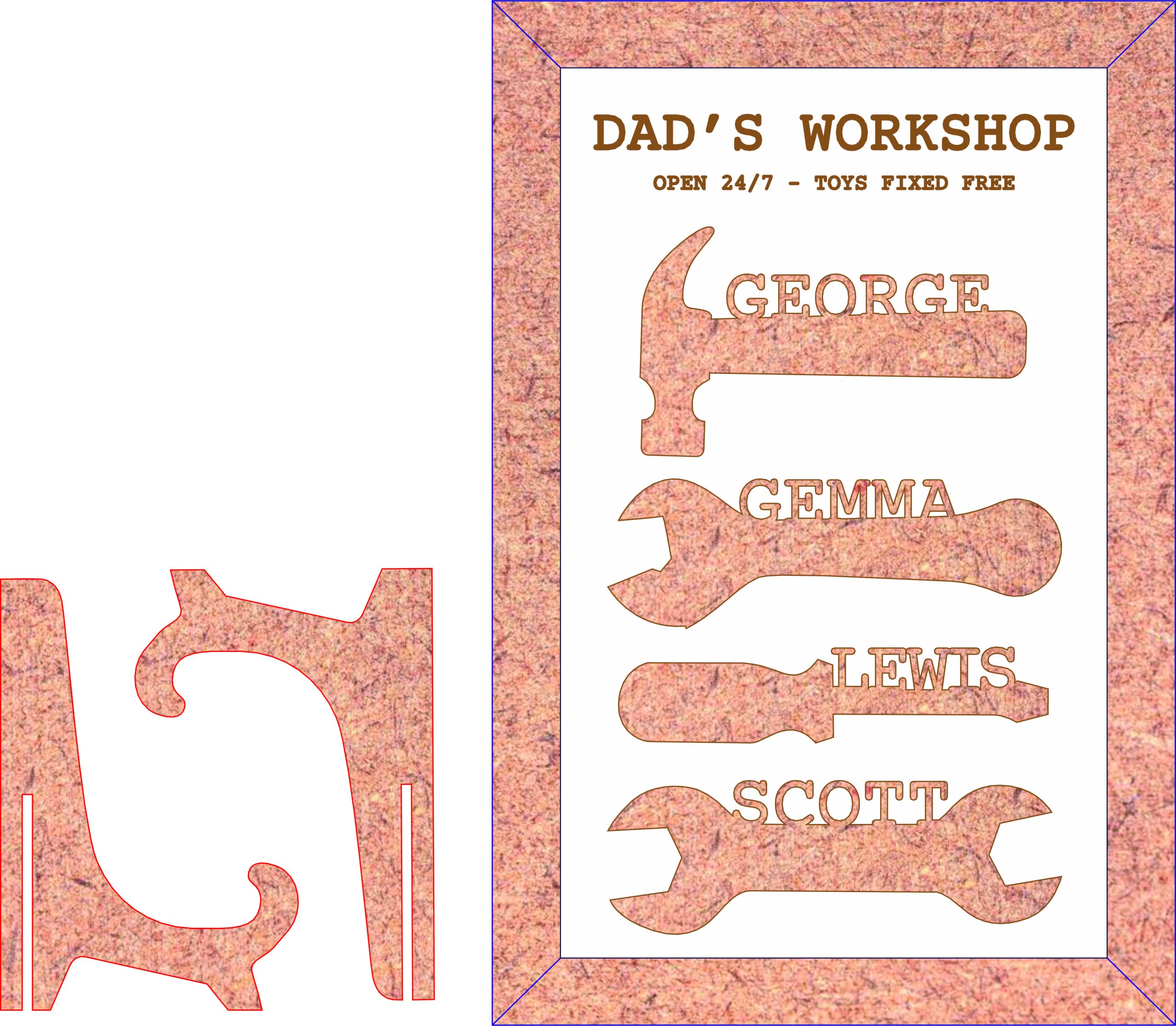 Dad's Workshop Sign