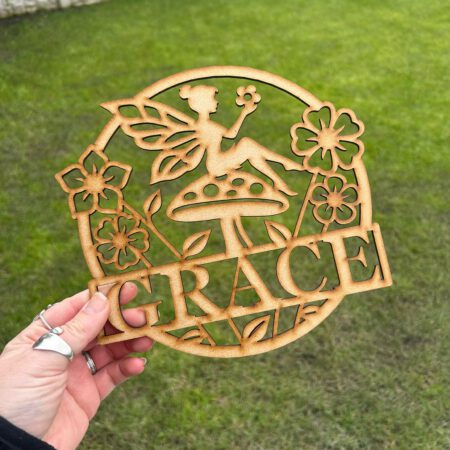 Personalised Fairy on Mushroom Hoop
