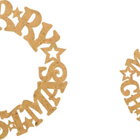 Wooden Merry Christmas Wreath