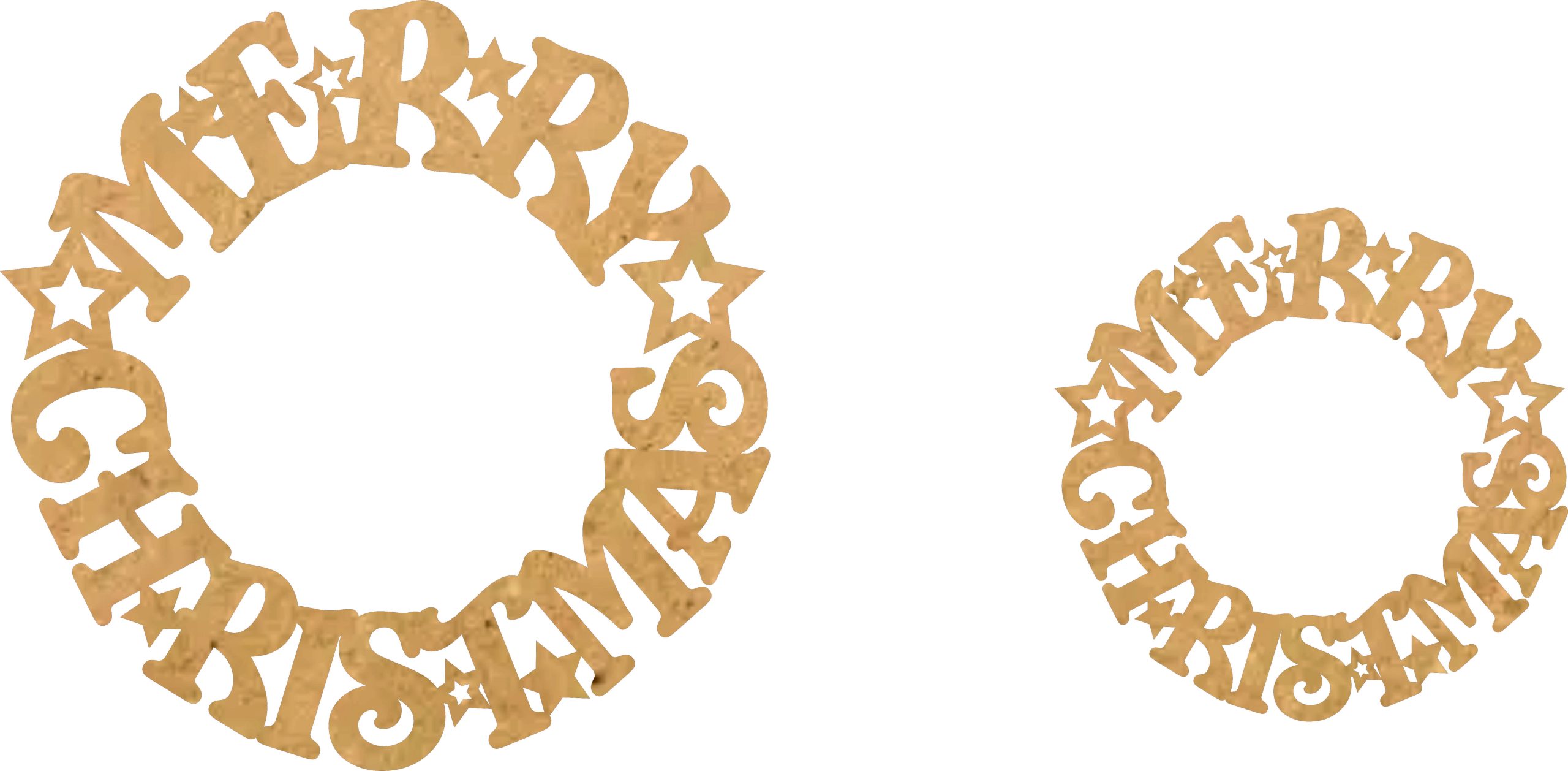 Wooden Merry Christmas Wreath