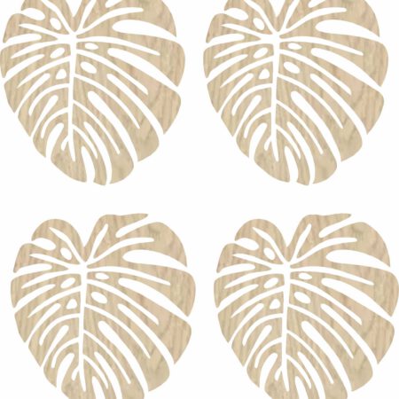 Oak Monstera Plant Leaf Coaster