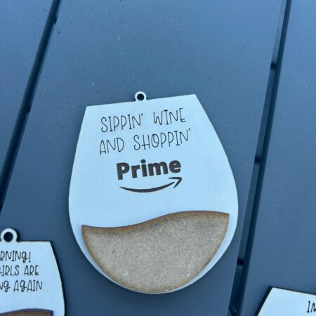 Sipping wine and shopping Prime Hanger