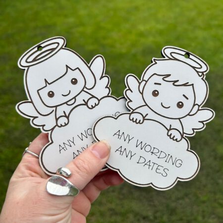 White Engraved Angels