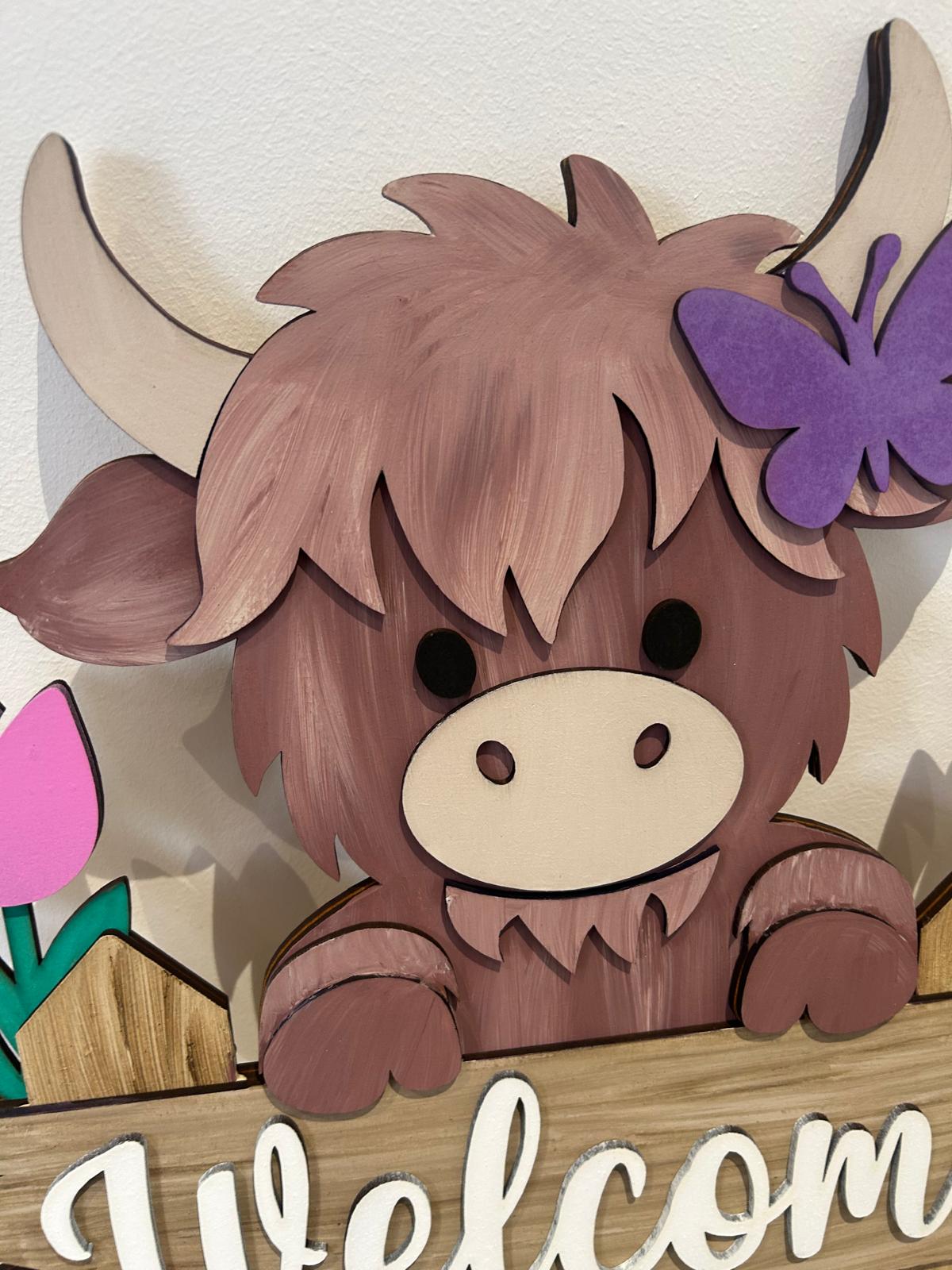 Layered Personalised Highland Cow - Image 2