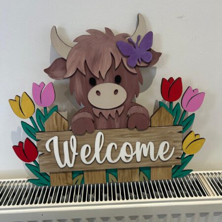 Layered Personalised Highland Cow