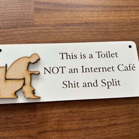 White Worded Plaque