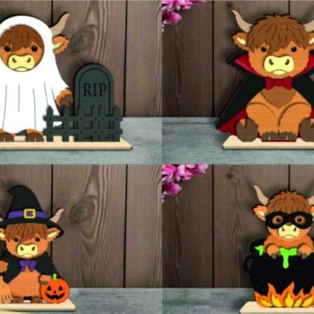 Halloween Highland Cows