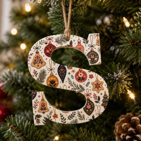 Printed Christmas Initials
