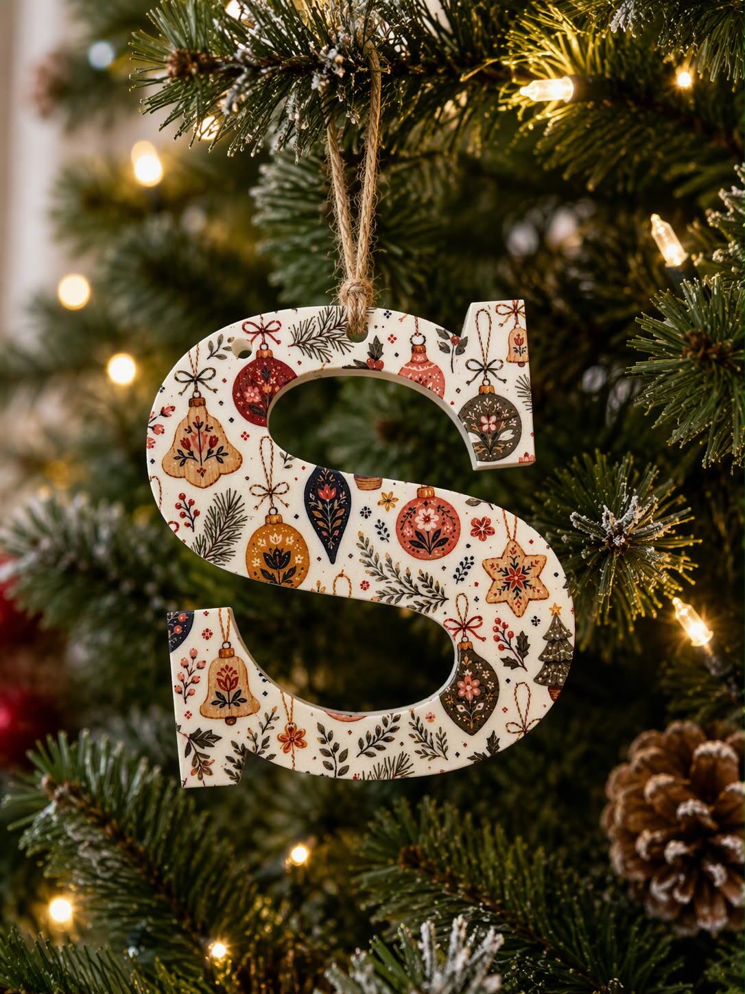 Printed Christmas Initials