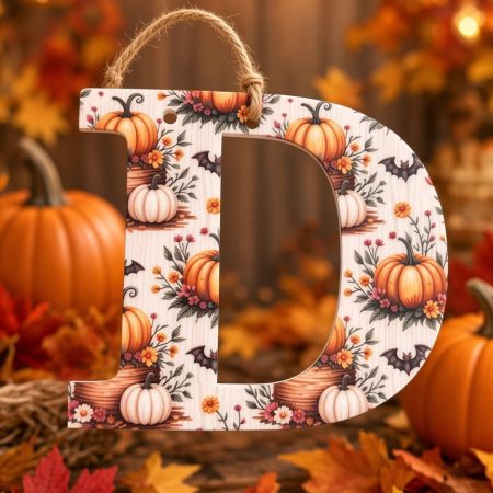 Printed Halloween Initials