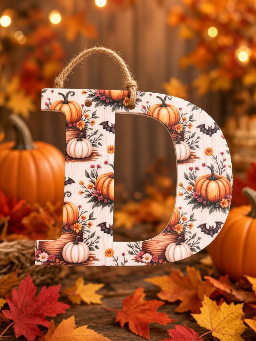 Printed Halloween Initials