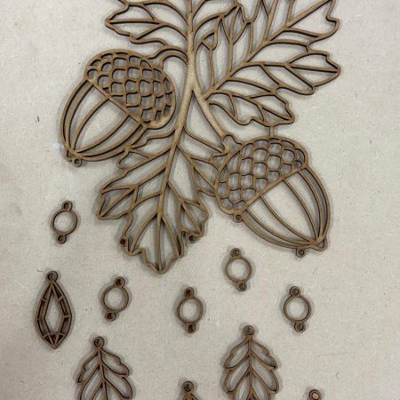 Acorn and Leaf sun catcher