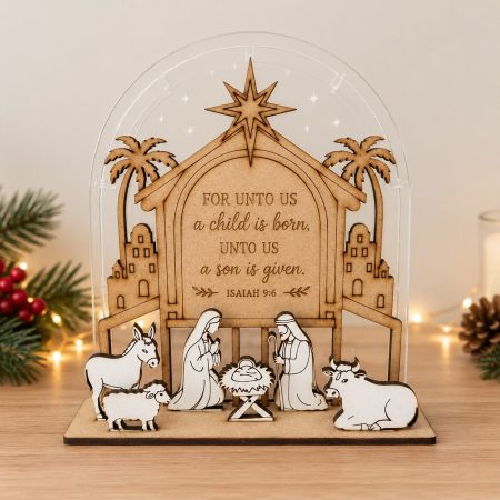 A child is born Christmas Plaque